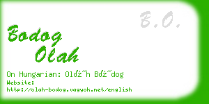 bodog olah business card